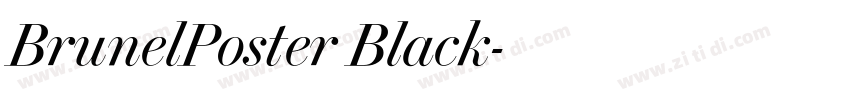 BrunelPoster Black字体转换